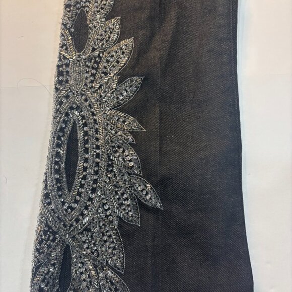 Ralph Lauren Black Label Heavy Leg Sequin Beaded Beads Size 28 - Picture 3 of 12